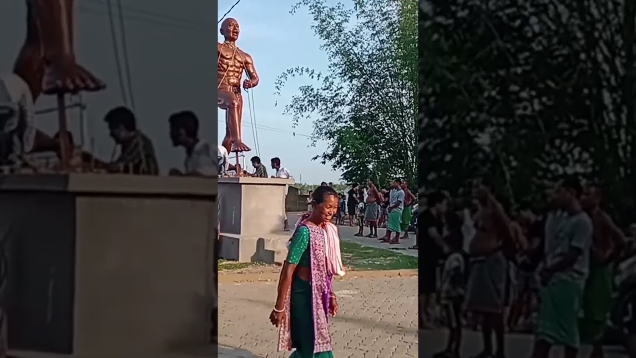 Tribal Karbi People's Traditional King Thong-Nokbe Statue building