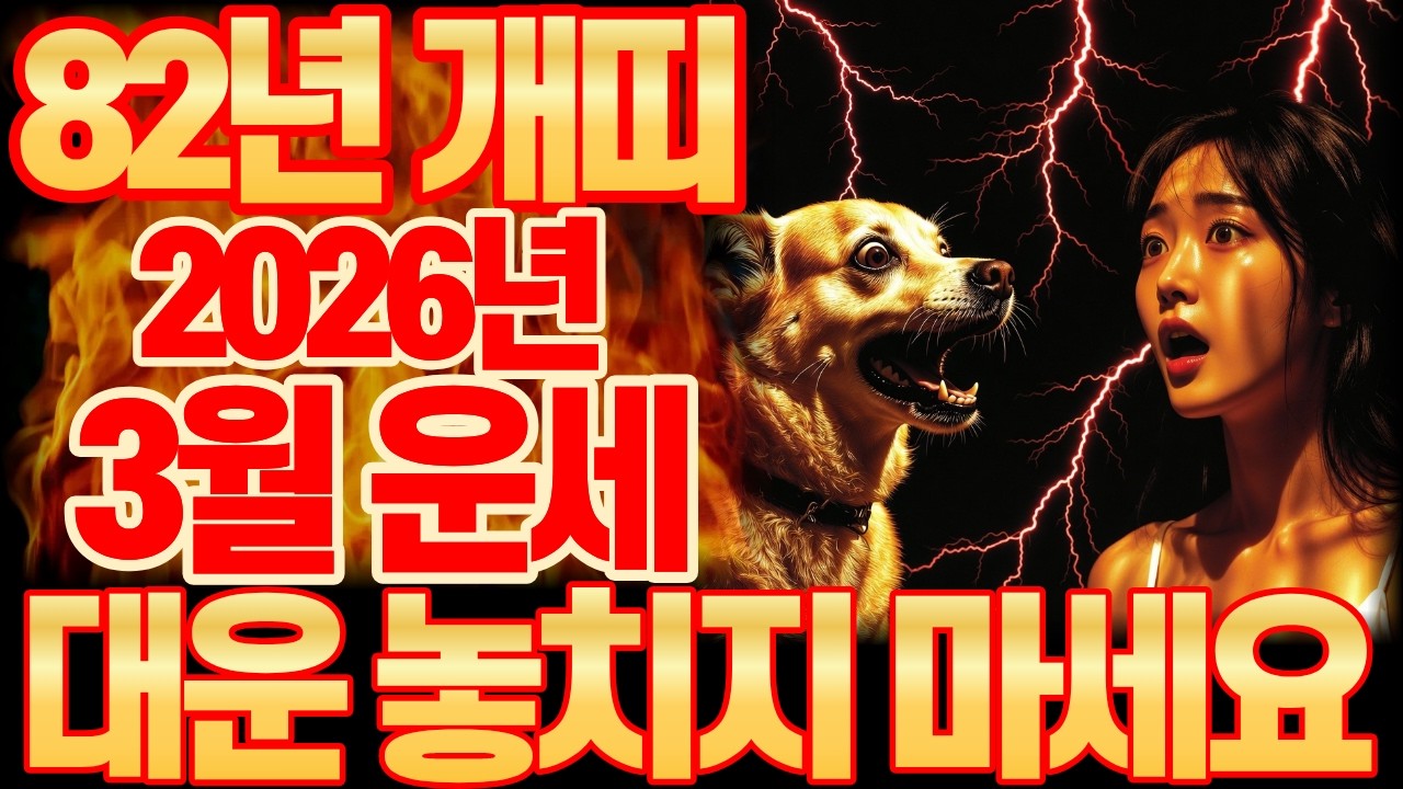 2026년 3월, 1982년 임술생 개띠, 대박 운세 총정리｜3월 행운 번호 공개