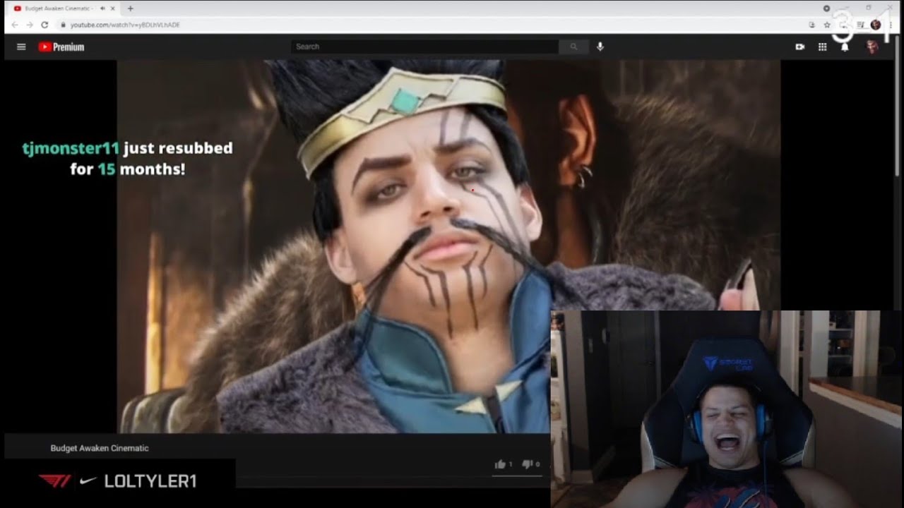 Tyler1 reacts to Budget Awaken Cinematic