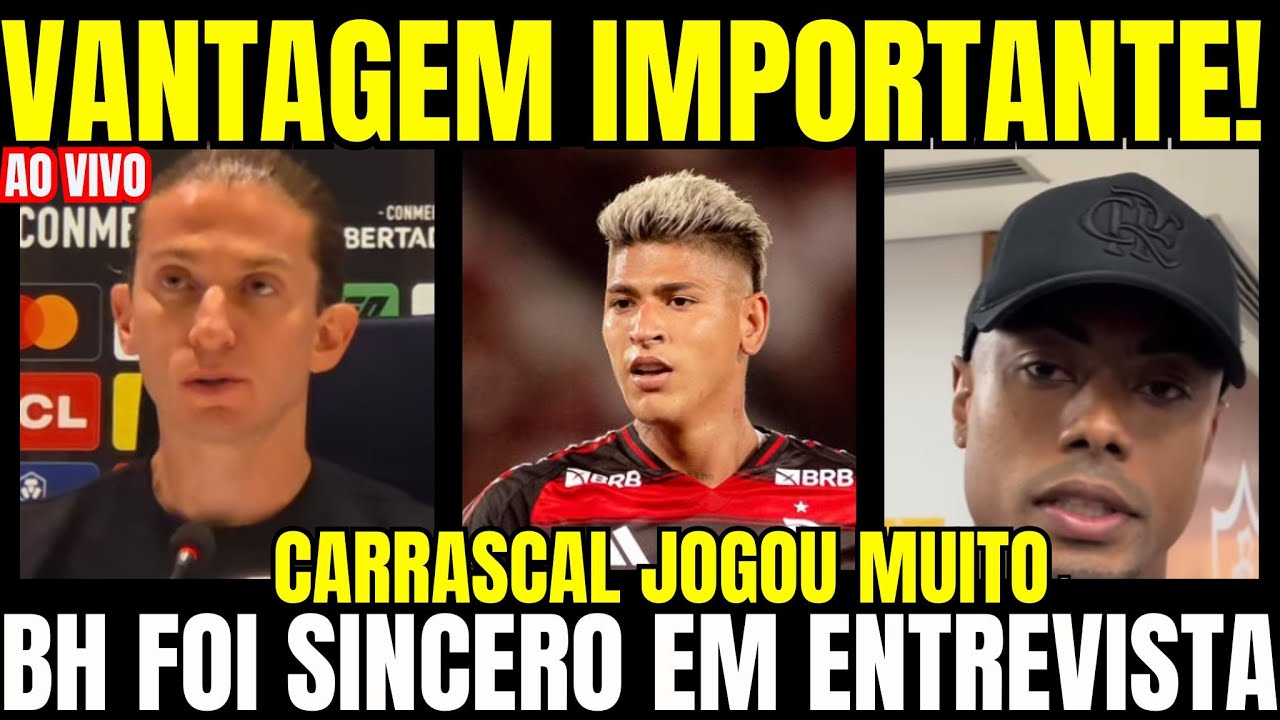 CARRASCAL SALVOU O FLAMENGO I FILIPE LU&Iacute;S REBATE JORNALISTA I BH &Eacute; SINCERO