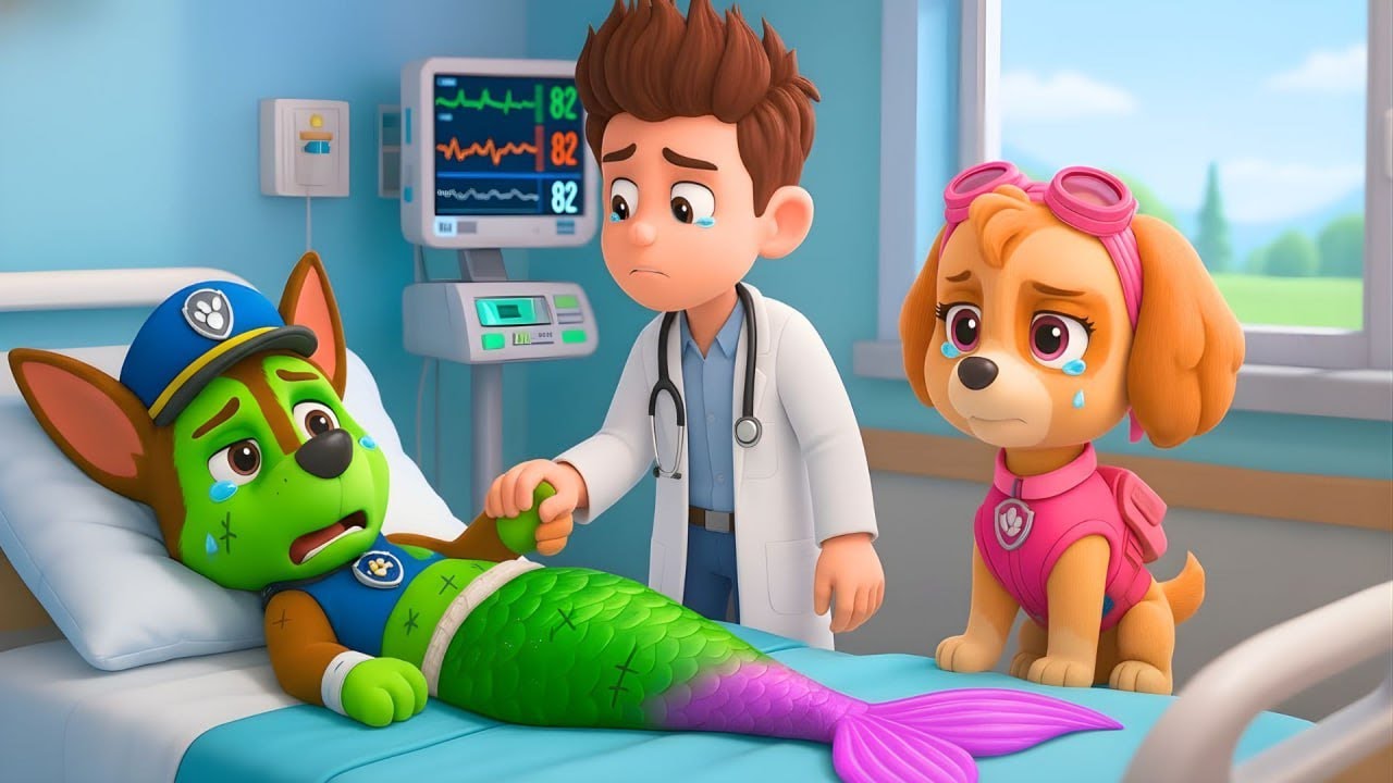 CHASE Mermaid Is Pregnant But in Hospital?! Paw Patrol Ultimate Rescue | Rainbow 3