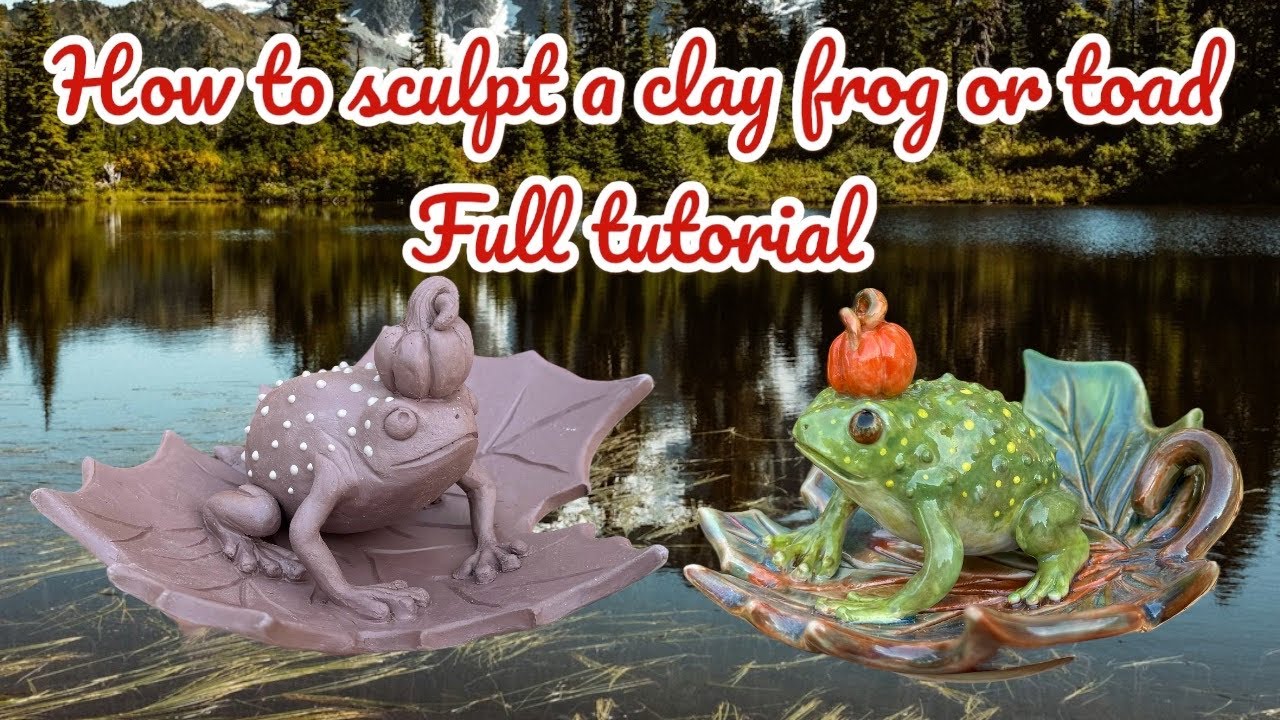 Как слепить глиняную лягушку или жабу, подробный урок!🐸