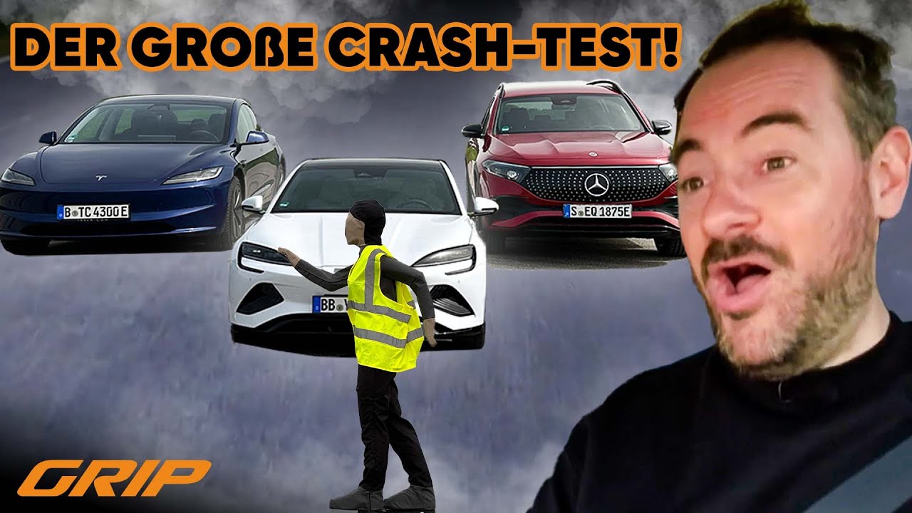 Crash-Test: Wer hat den besten Notbremsassistent? 💥 Mercedes 🆚 BYD 🆚 Tesla | GRIP