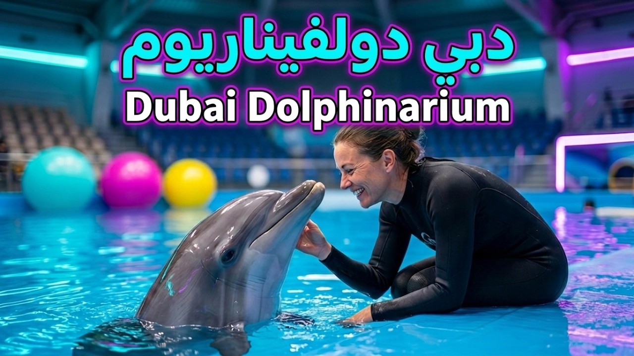 عرض دلافين في دولفيناريوم في دبي  the most beautiful dolphin show in Dubai 🐬🐬🐬