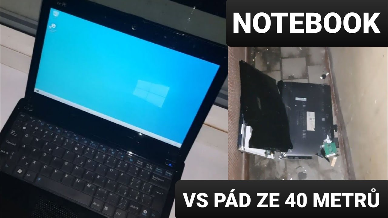 NOTEBOOK VS PÁD ZE 40 METRŮ, DROP TEST