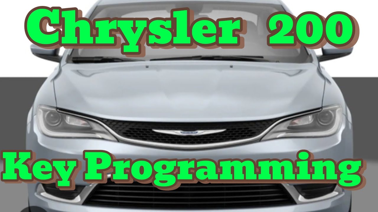 Программирование ключей Chrysler 200: пошаговое руководство для моделей 2015–2017 годов