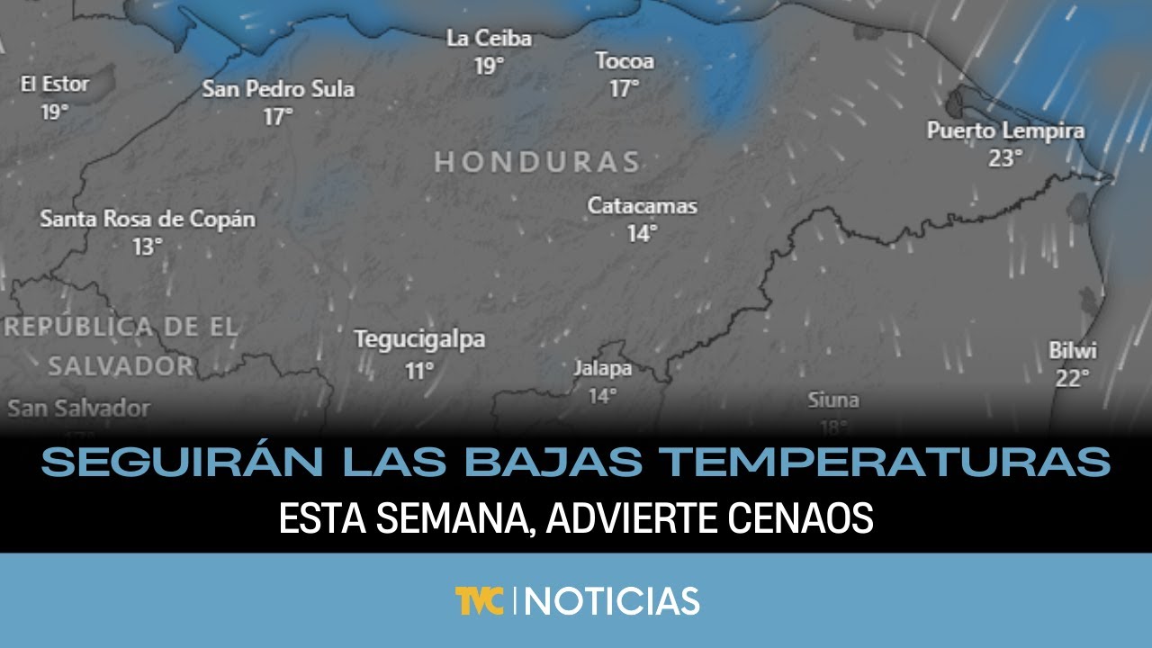 Seguirán las bajas temperaturas esta semana, advierte cenaos