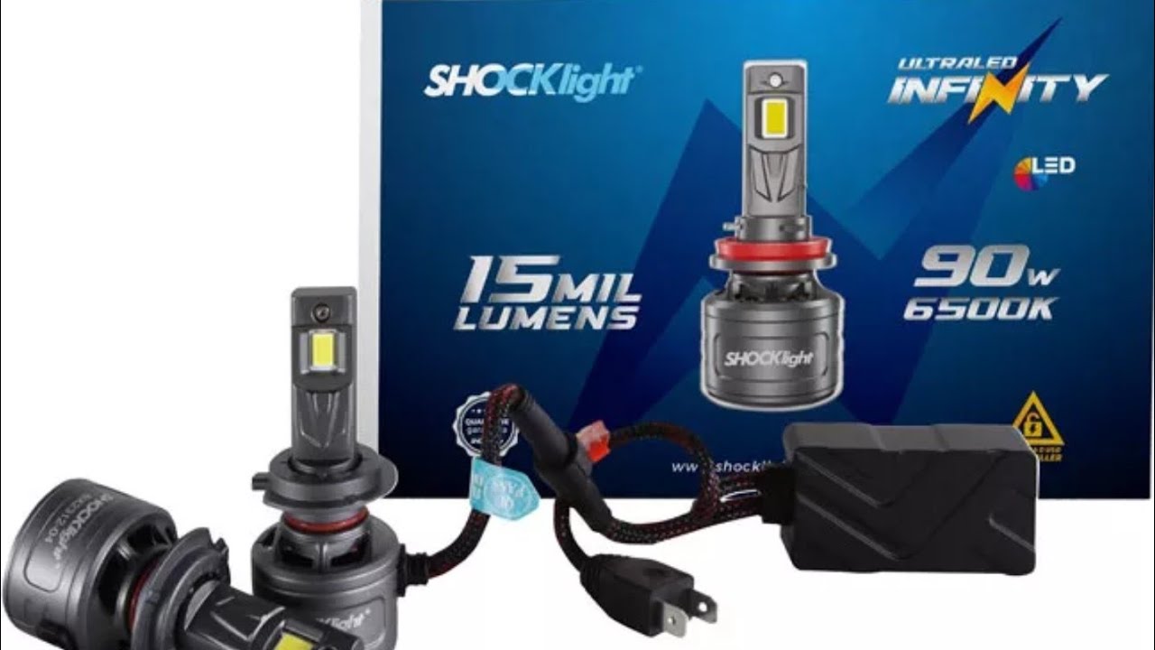 teste led shocklight infitiny, led k5c, carachark 18chip e led k8c 40w dawnknigh!