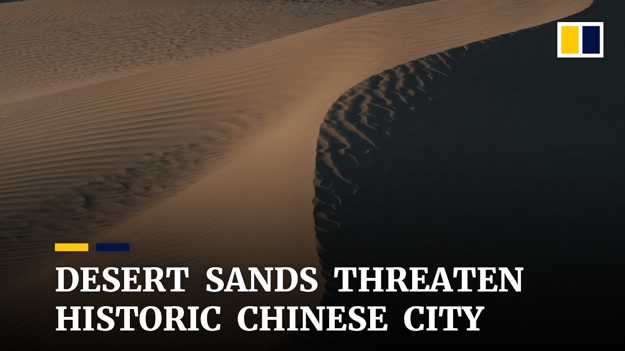 Historic Silk Road oasis Dunhuang being swallowed by desert sands in northwest China