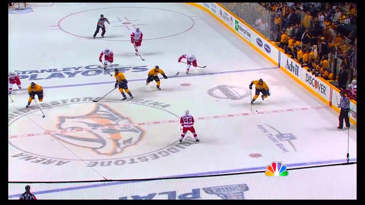 Ryan Suter 4 on 1 rush fail - no goal and taking a penalty - Game 1 April 11 2012