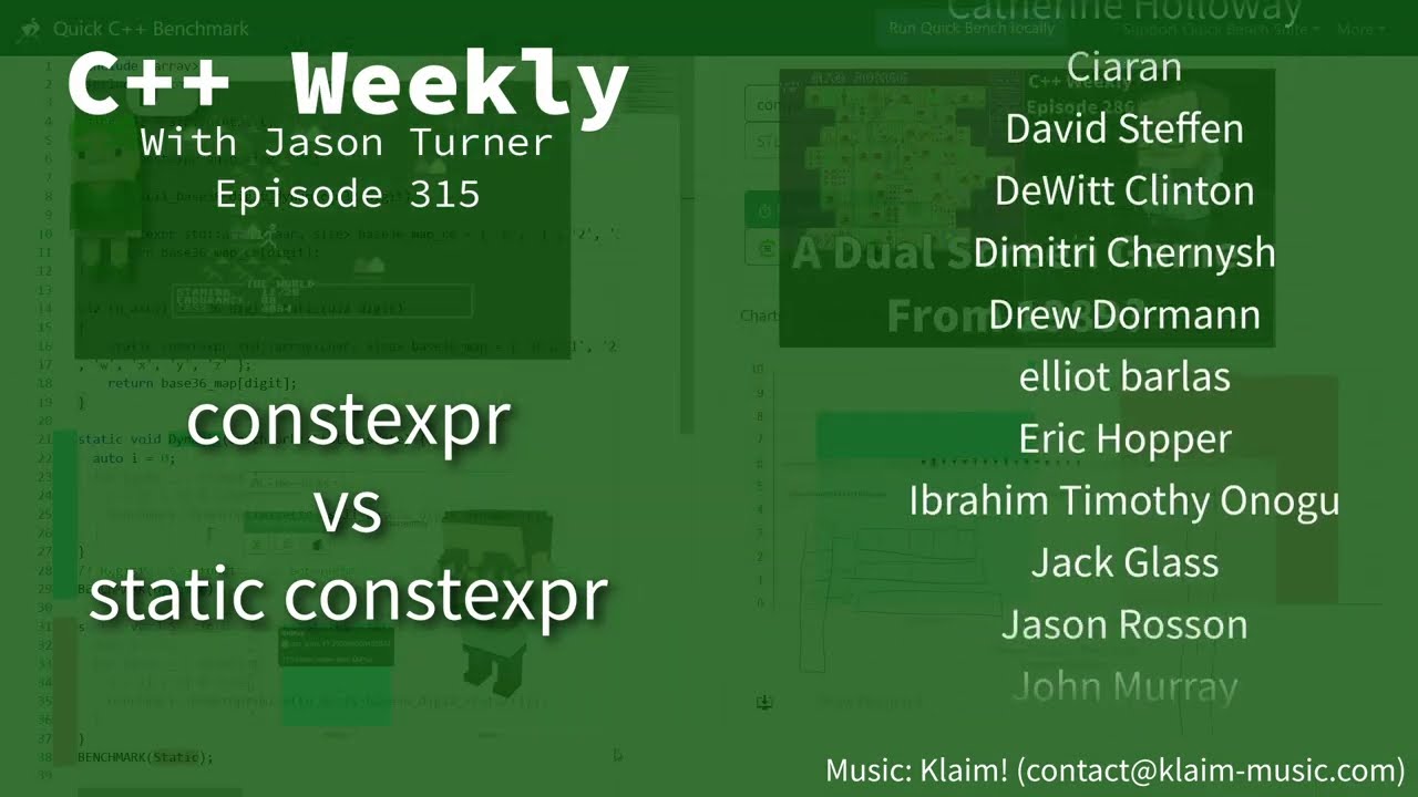 C++ Weekly - Ep 315 - constexpr vs static constexpr