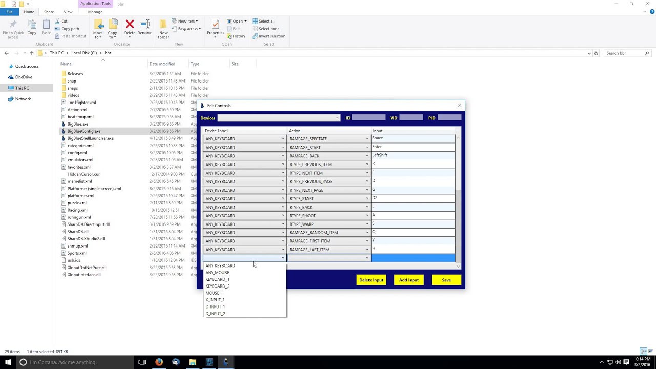 DirectInput support added to Big Blue
