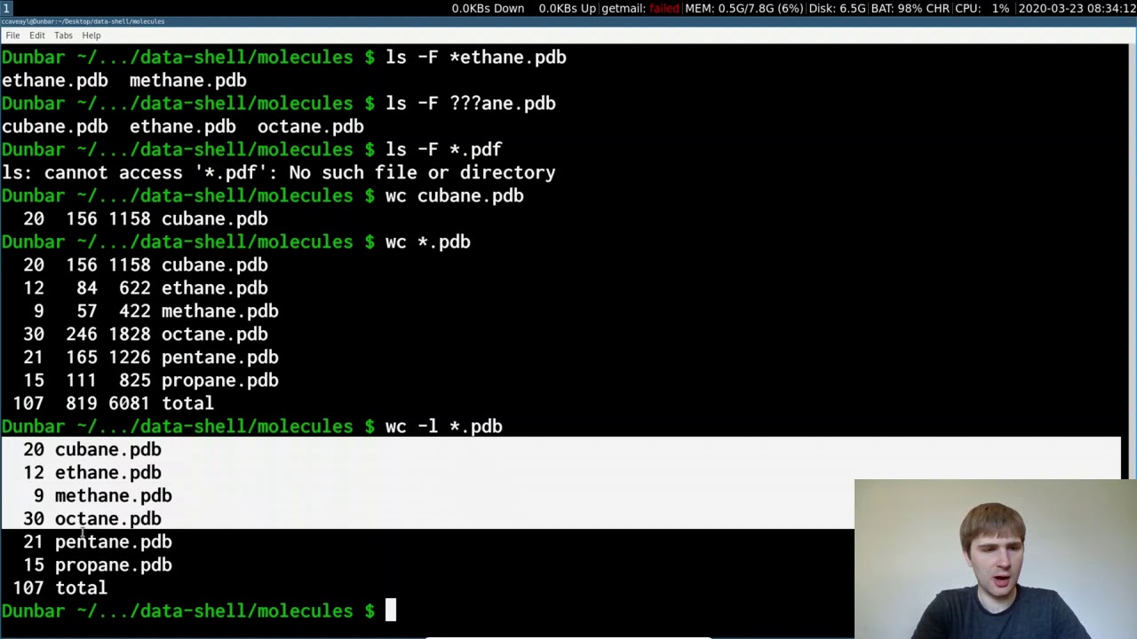 The Unix Shell - Pipes and Filters Part 1 - Software Carpentry