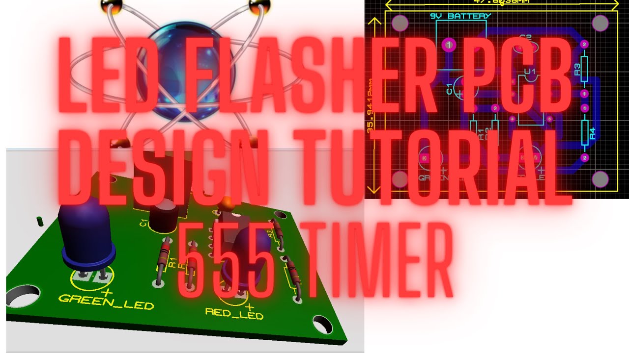 Proteus Tutorial: How to design simple PCB for beginner (Led flasher circuit) Part-2