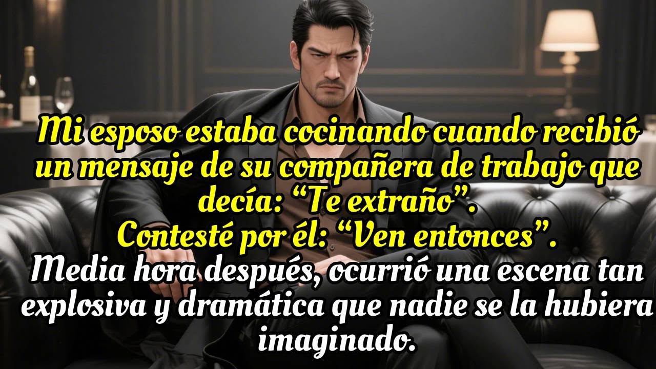 Mi esposo cocinaba cuando su compañera le escribió “Te extraño”. Yo contesté por él: “Ven entonces”.