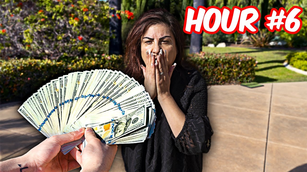Giving My Mom $1,000 EVERY 10 Minutes...