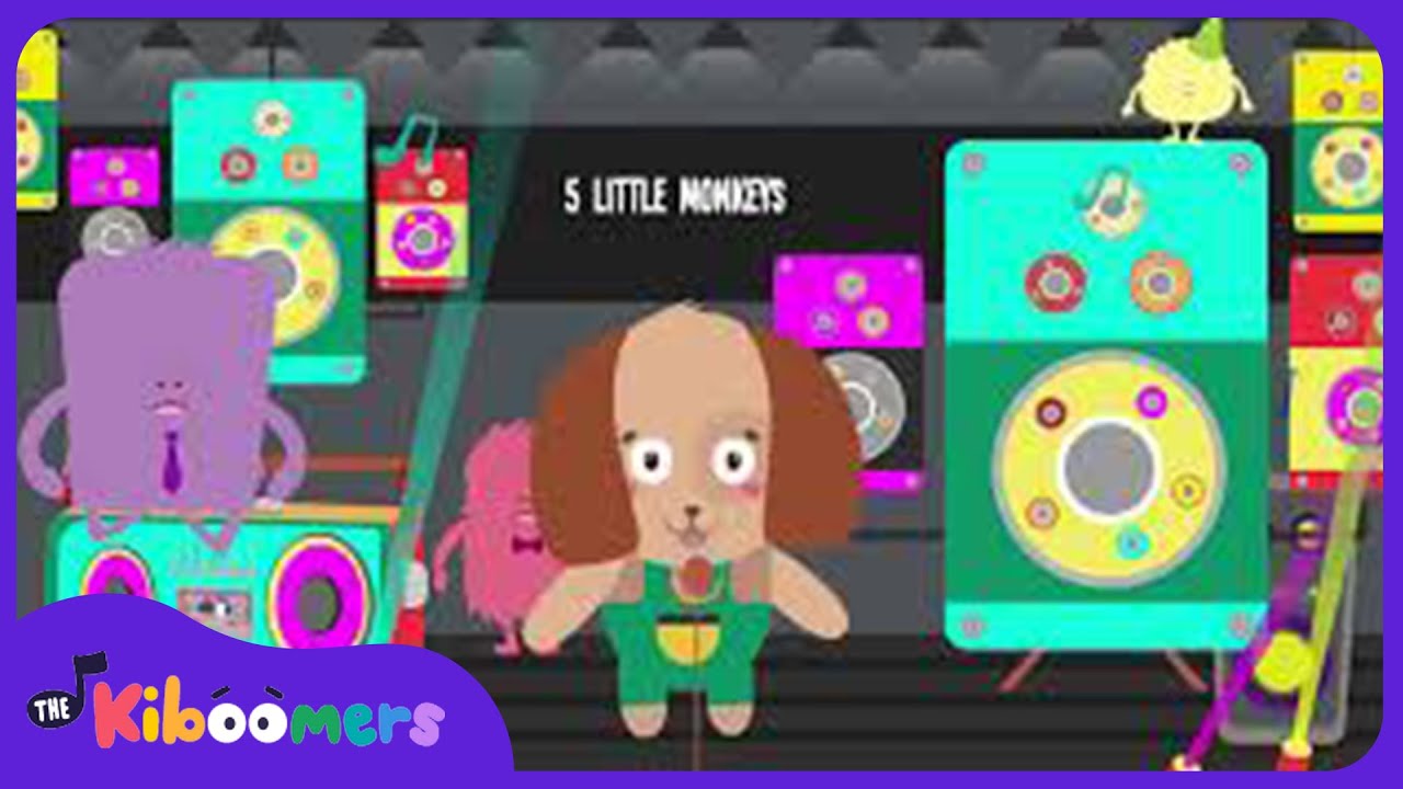 Five Little Monkeys - The Kiboomers Preschool Songs & Nursery Rhymes for Counting