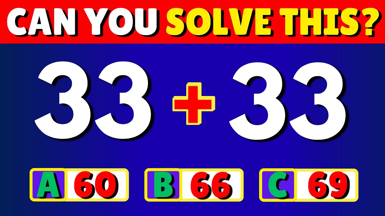 🏆 Only Geniuses Pass This Math Challenge | 30 Questions 🔥