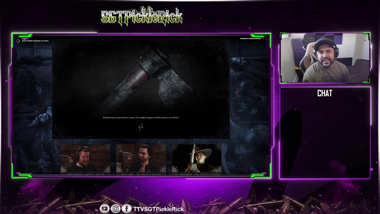 watching Hunt developers play and reveal the flame thrower!