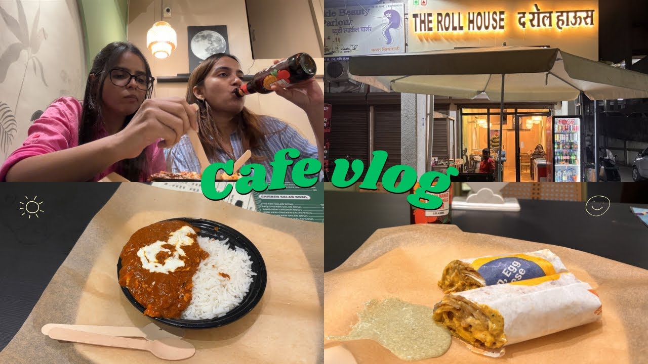 New 🔥😱 Cafe opened at Kharghar Navi Mumbai The Roll House - Famous Chicken Egg Lathi Roll #foodie 