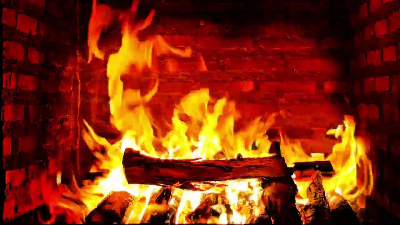 Soothing Brick Fireplace for Warm Relaxing Nights 🔥
