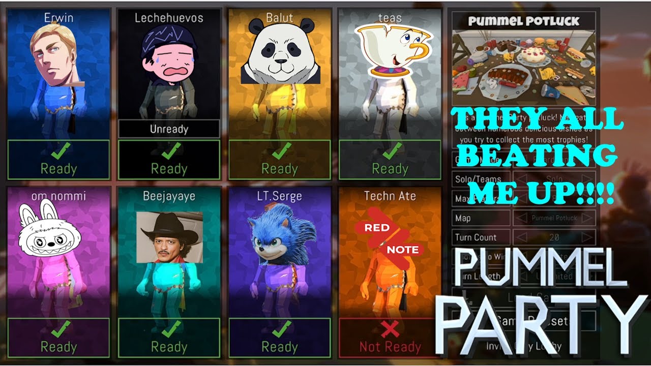 EVERYONE PICKING ON ME!!! - Pummel Party Full Board