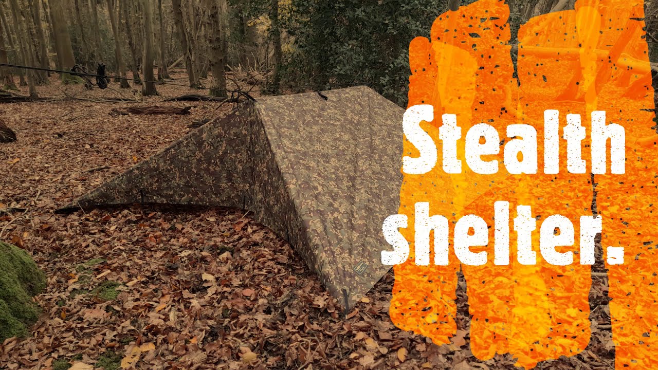 Wild camping / Bug out stealth tarp setup.