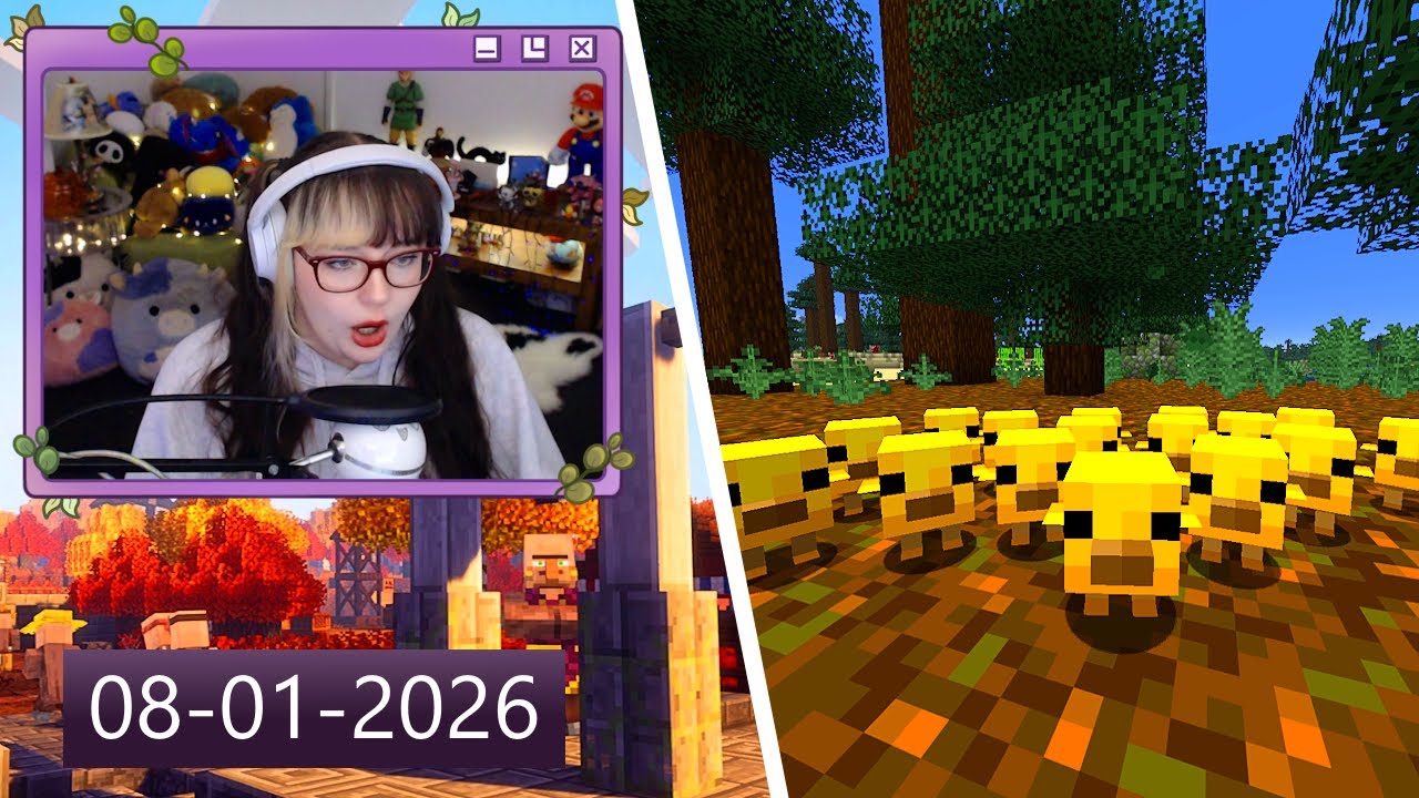 NEW MINECRAFT BABIES?! plus 1 Minecraft Dungeons run :D [08-01-26]
