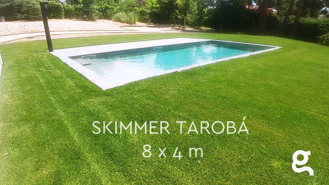 Piscina Skimmer Tarobá 8x4 m Mistery Blue Stone