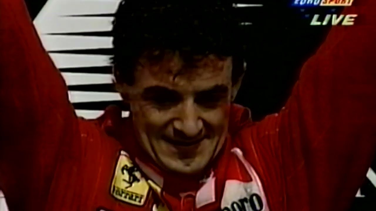 Jean Alesi Montreal 1995 podium and pandemonium