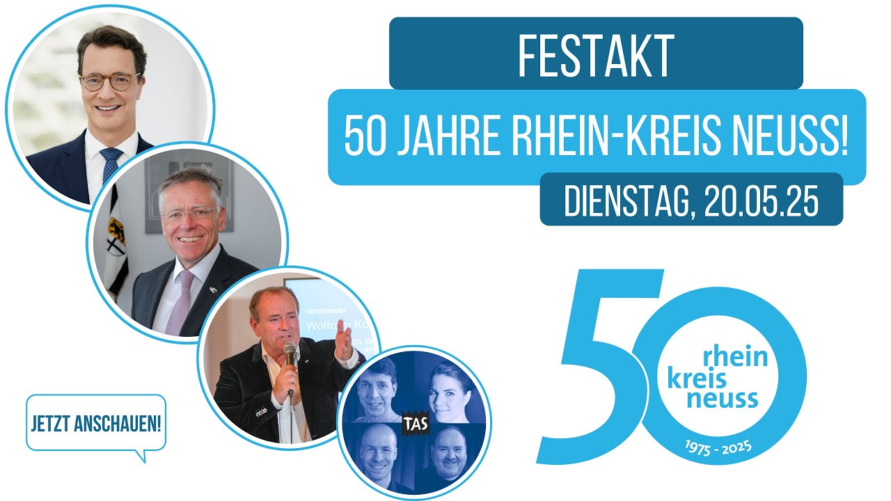 Festakt 50 Jahre Rhein-Kreis Neuss u.a. mit Wolfram Kons & Ministerpräsident Hendrik Wüst | 2025