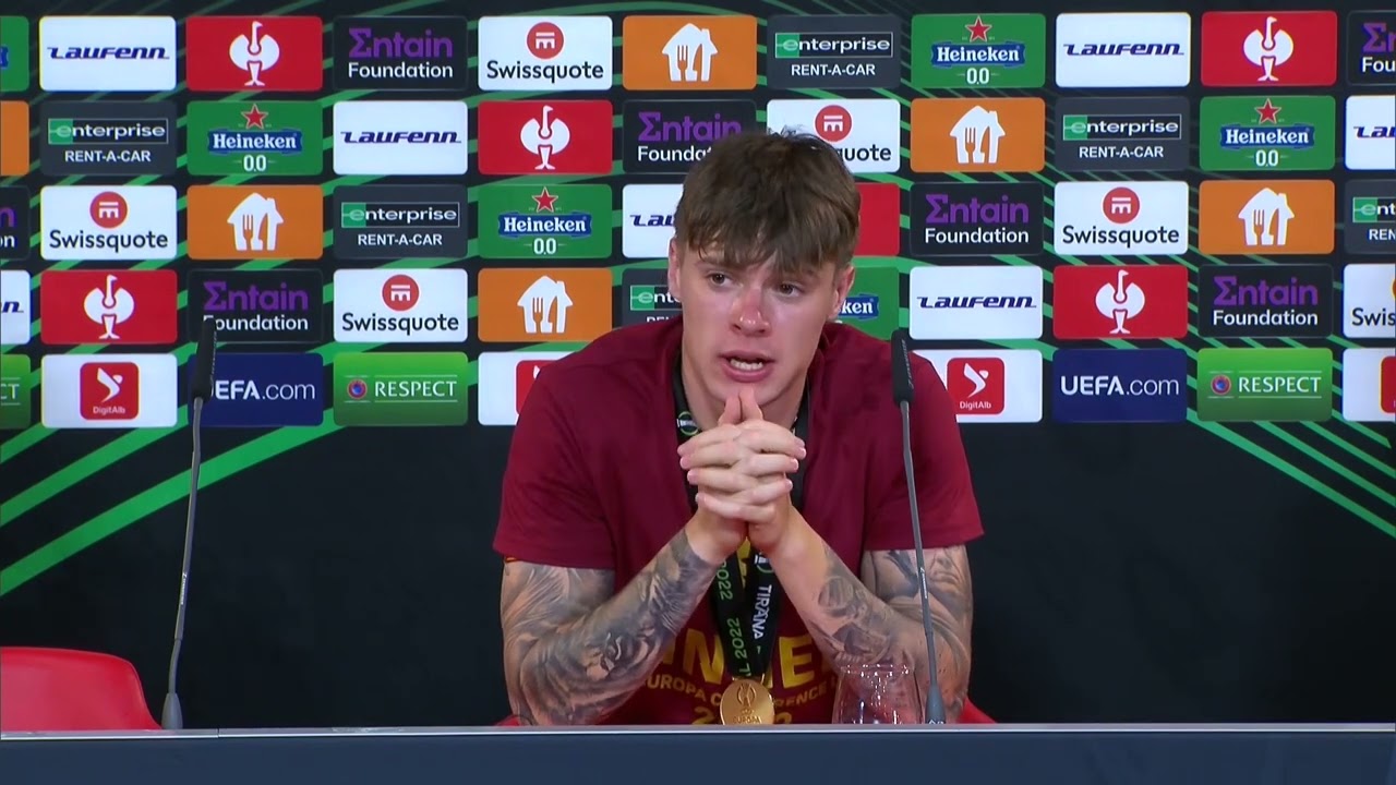 Zalewski dopo Roma-Feyenoord 1-0: «È un sogno vincere la Conference League da titolare»