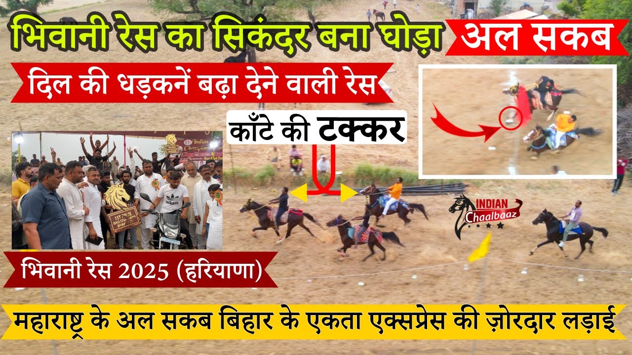 भिवानी रेस का सिकंदर बना महाराष्ट्र का घोड़ा अल सकब एकता एक्सप्रेस ने दिल जीत लिया #BhiwaniRace2025