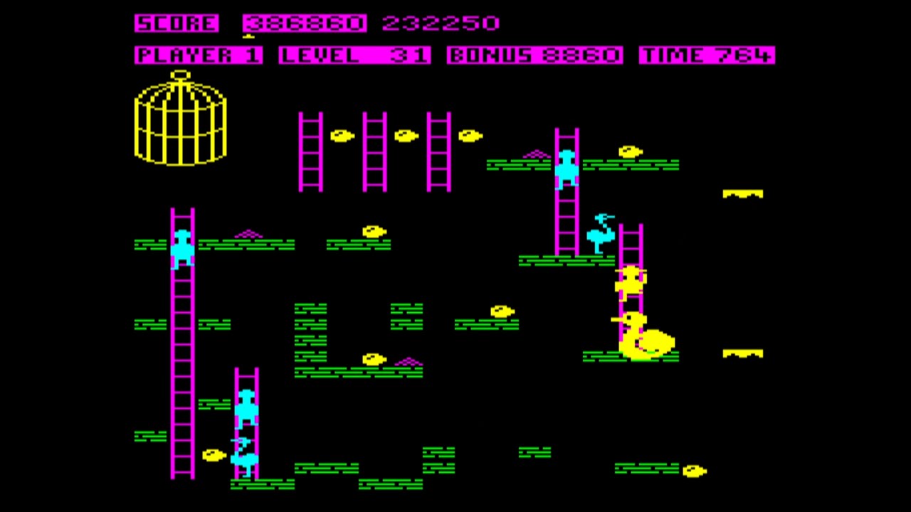 Chuckie Egg Classic 1980s Video Game. Level: 31 (BBC Micro) (SSD File Download)