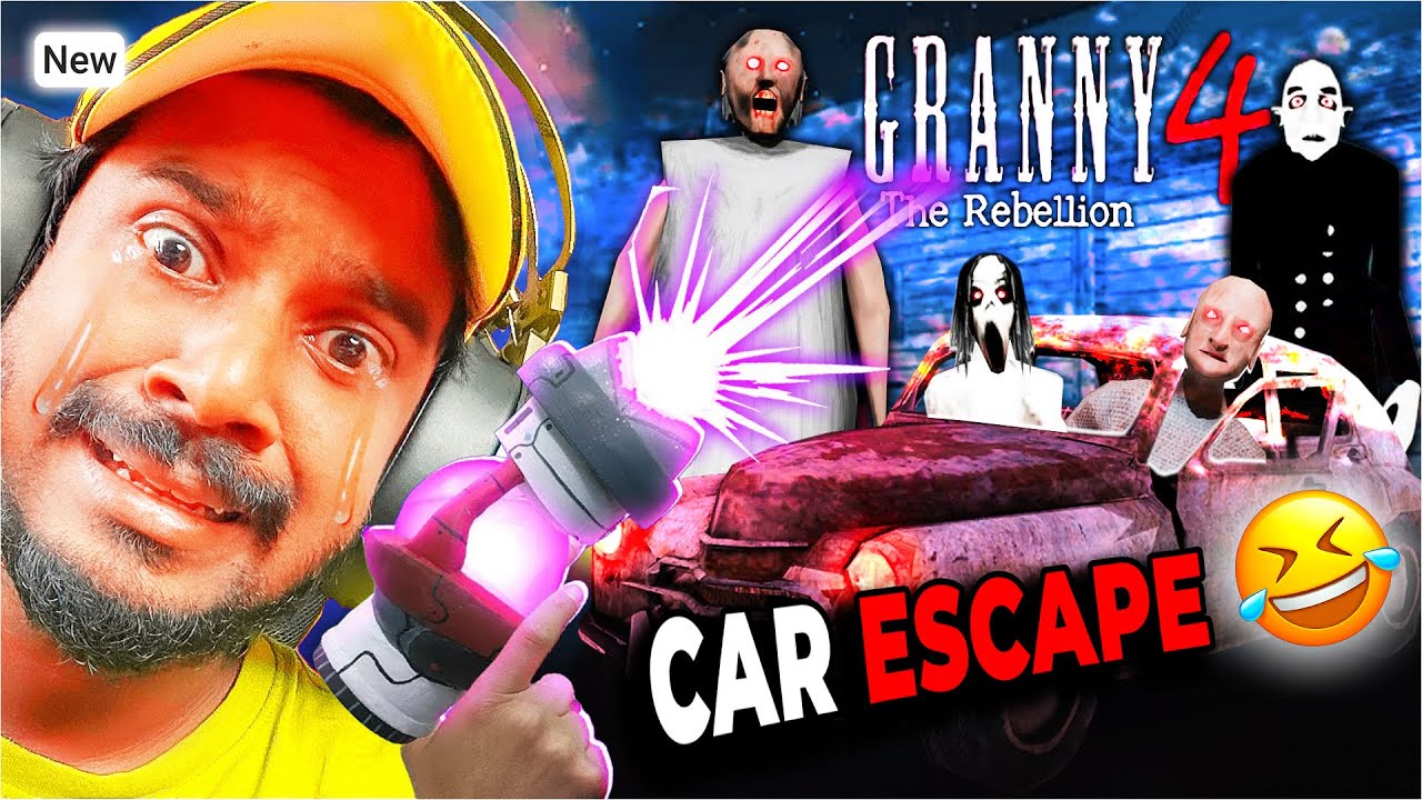 🛑 EPIC CAR ESCAPE 🚗 From Granny 's New House 🏚️ | GRANNY 4 REBELLION