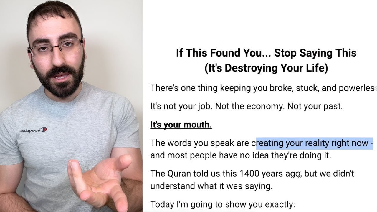 If This Found You… Stop Saying THIS (It's Destroying Your Life)