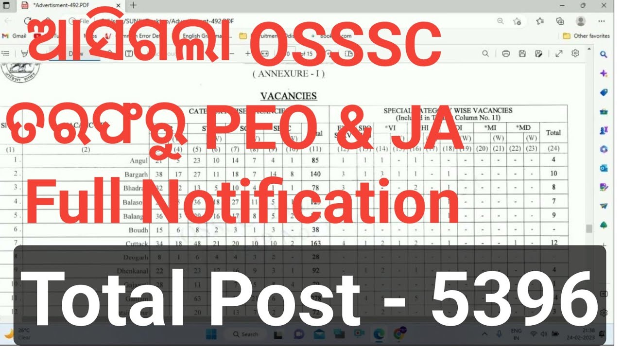 Наконец-то вышло полное уведомление PEO и JA || Общее количество вакансий: 5396