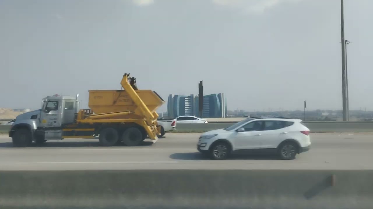 zamil steel company to dammam camp by road views on national highway.