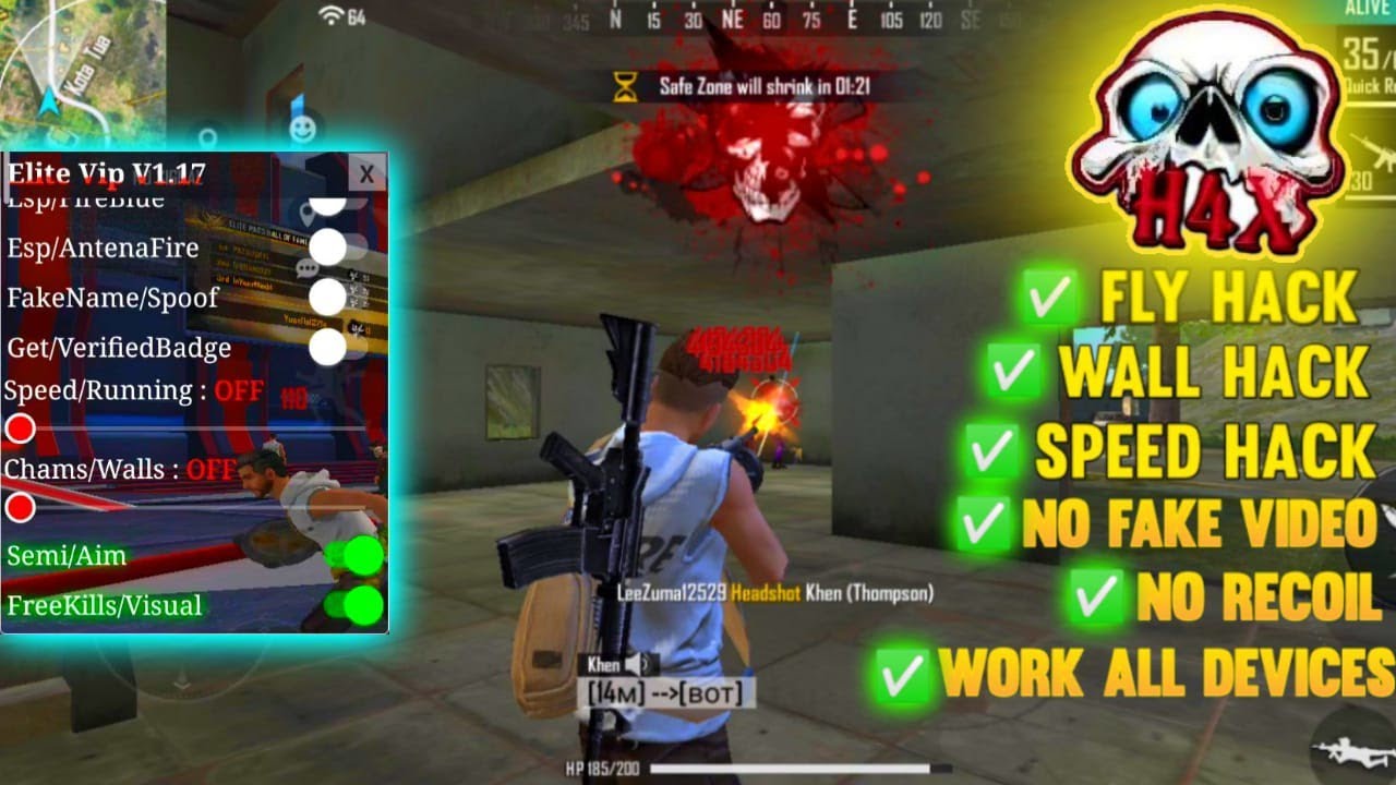 💯ffh4x hack free fire ‼️FF Max Injector || Free Fire New Mod Menu free fire Headshot Hack