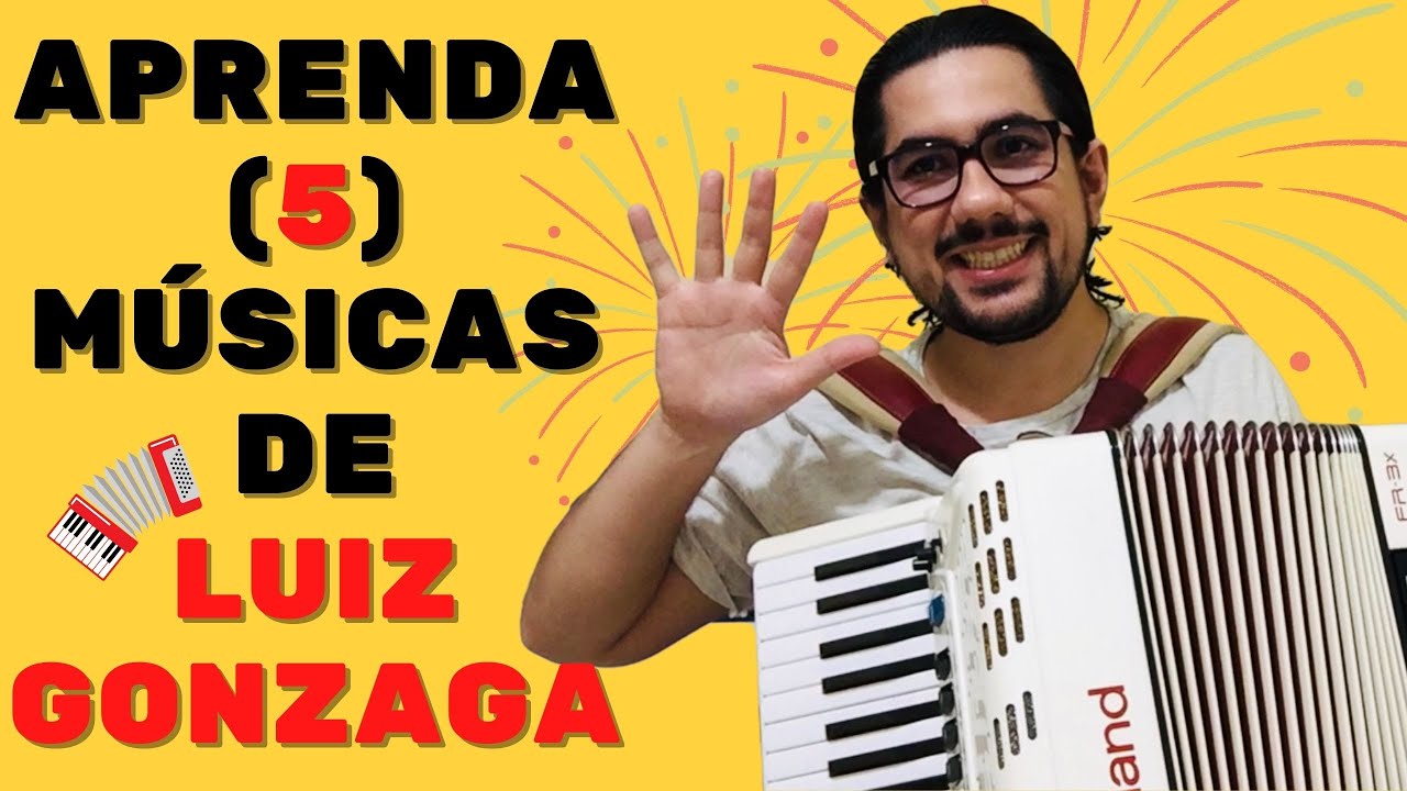 Aprenda 5 MÚSICAS de LUIZ GONZAGA no Acordeon(Sanfona) - SIMPLIFICADAS E FÁCEIS
