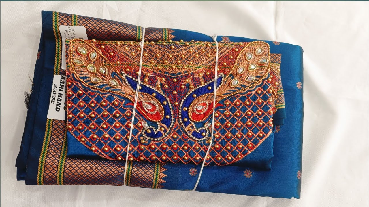 कलांजली पैठणी साडी/aari work blouse kalanjali saree #saree #dnyaneshwar 