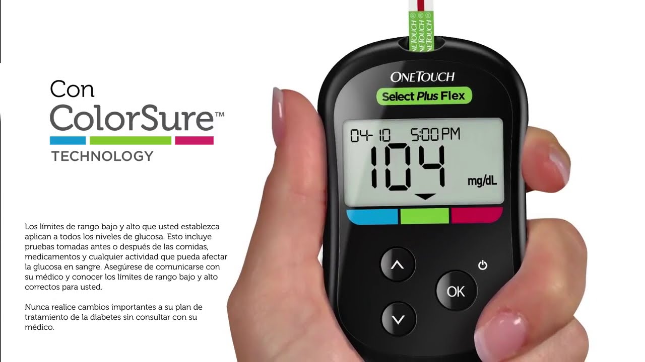 GLUCÓMETRO ONETOUCH SELECT PLUS FLEX OPERANDO