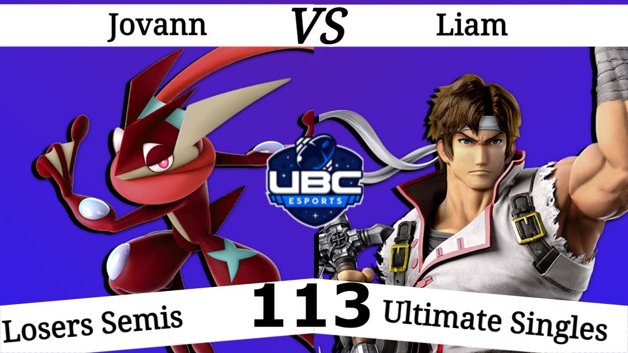 UBC Weekly #113 - Losers Semi Finals - Jovann (Greninja) Vs. Liam (Richter) - SSBU