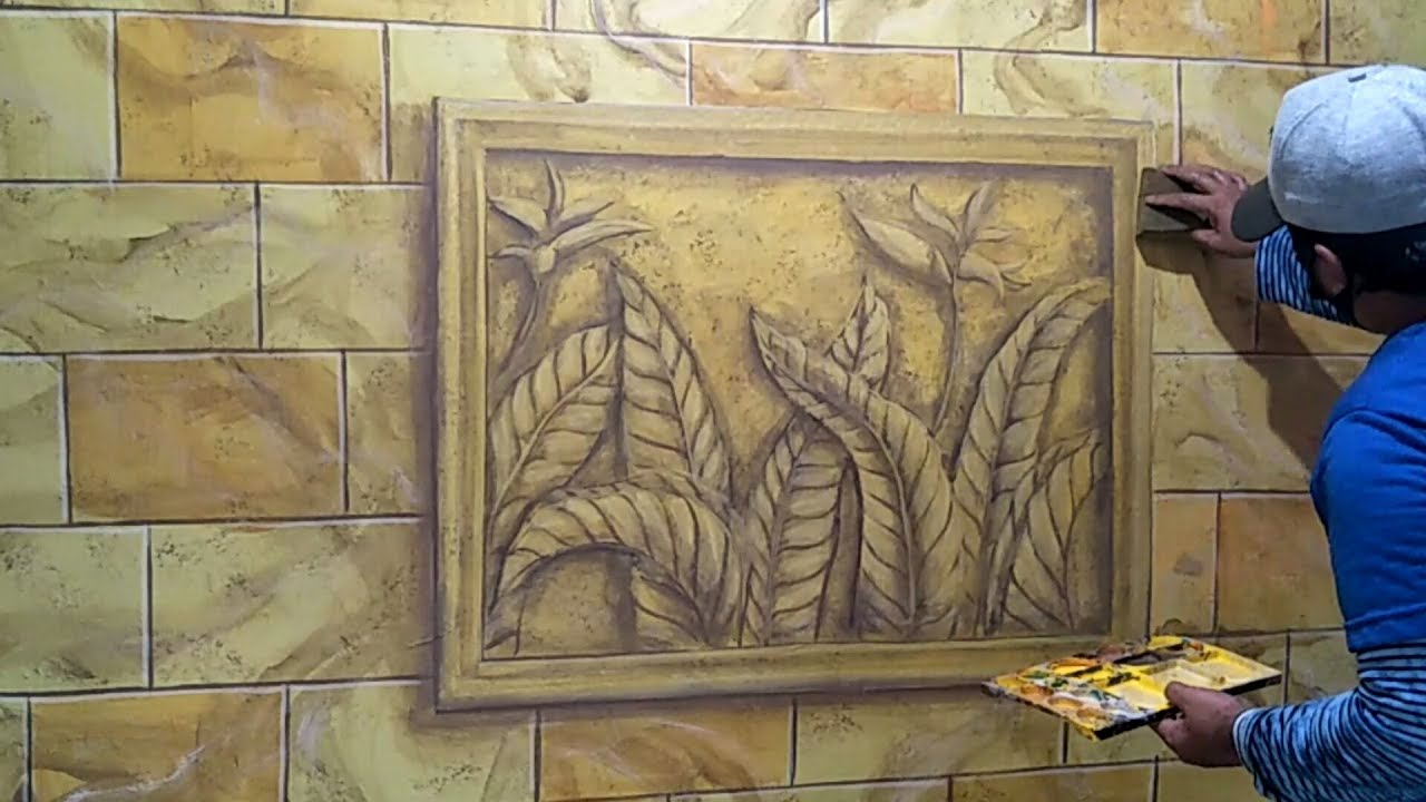 Cara Membuat Motif Batu Alam dan Relief Taman Biar Seperti Asli !! Garden Natural Stone Relief Motif
