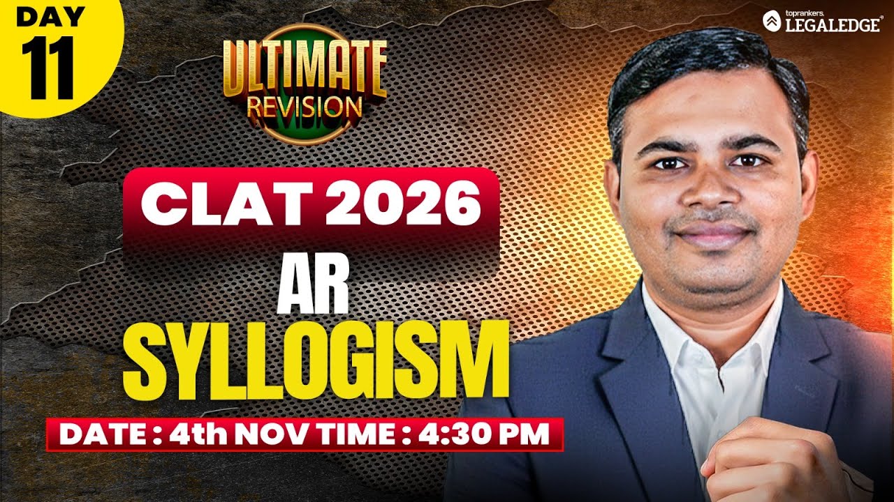 CLAT 2026 | AR- Syllogism | Mukesh Sir | Ultimate Revision