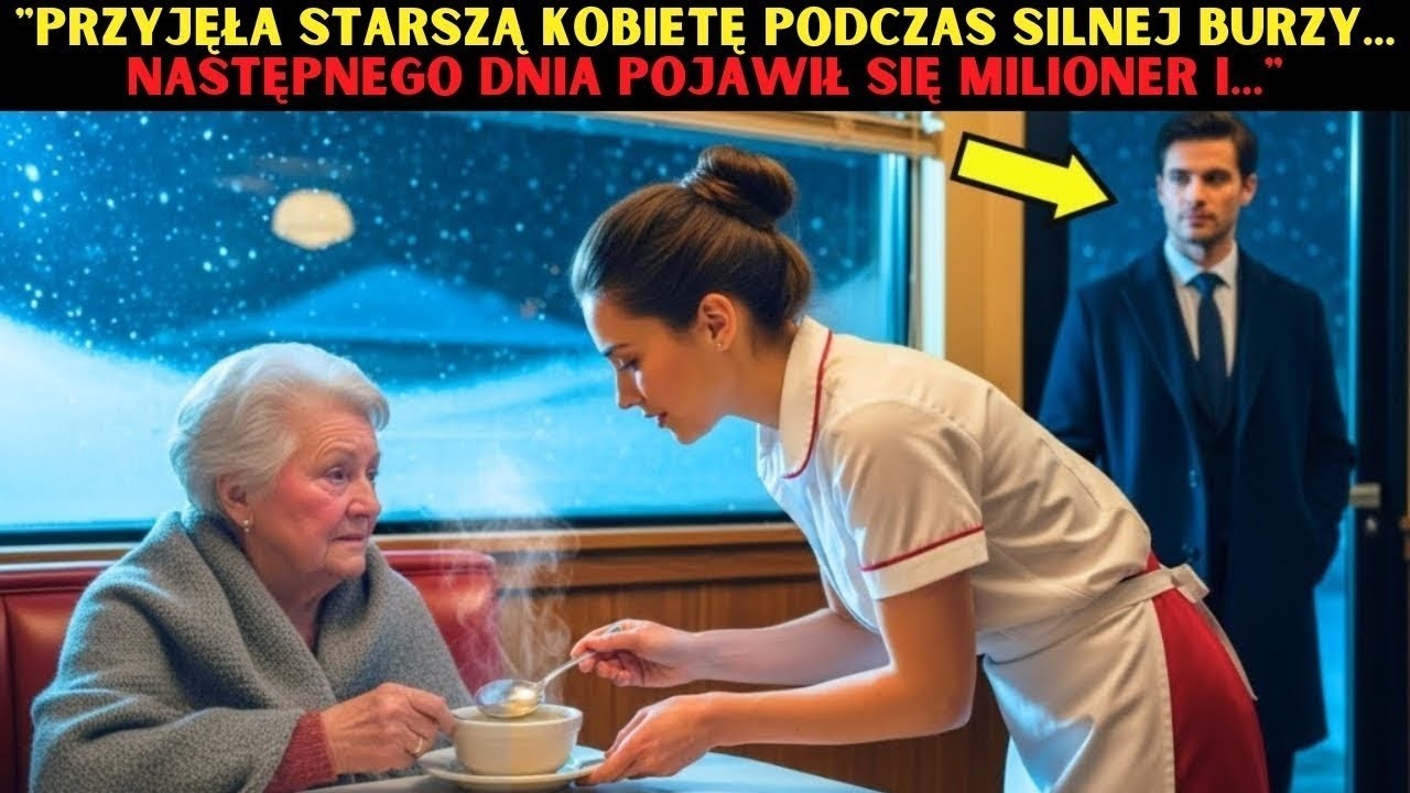 Przyjęła starszą kobietę podczas silnej burzy… następnego dnia pojawił się milioner i…