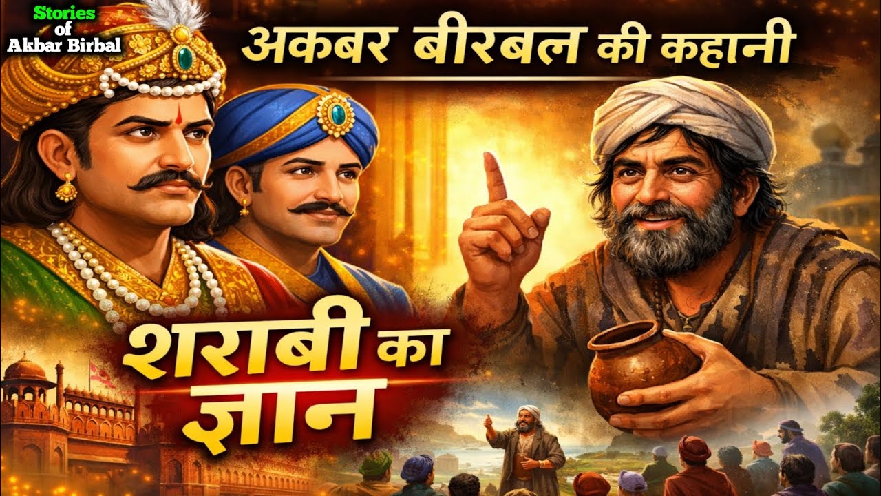 एक शराबी का ज्ञान | अकबर बीरबल कि कहानी | Akbar Birbal ki kahaniyan | Stories of Akbar Birbal 