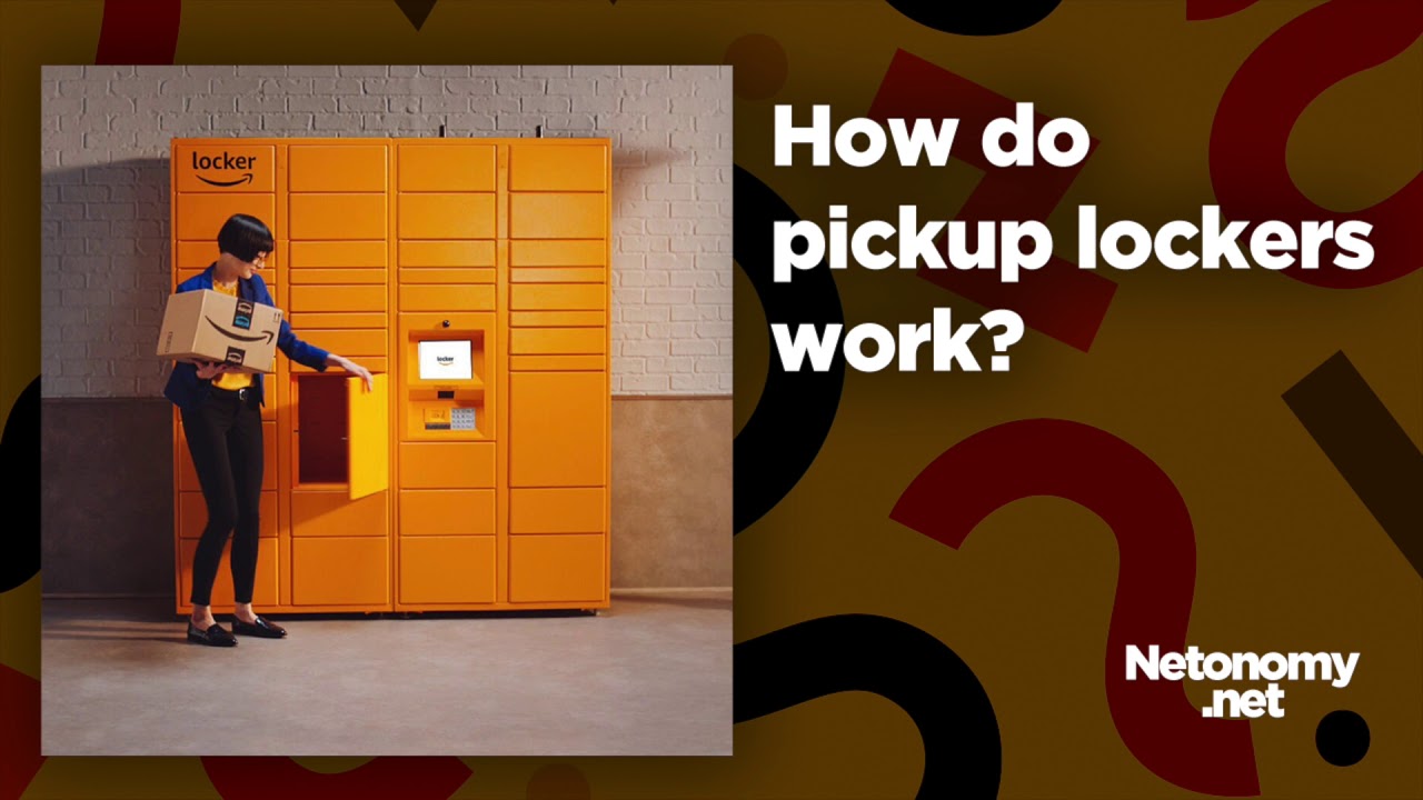 How do pickup lockers work for Amazon and other merchants?