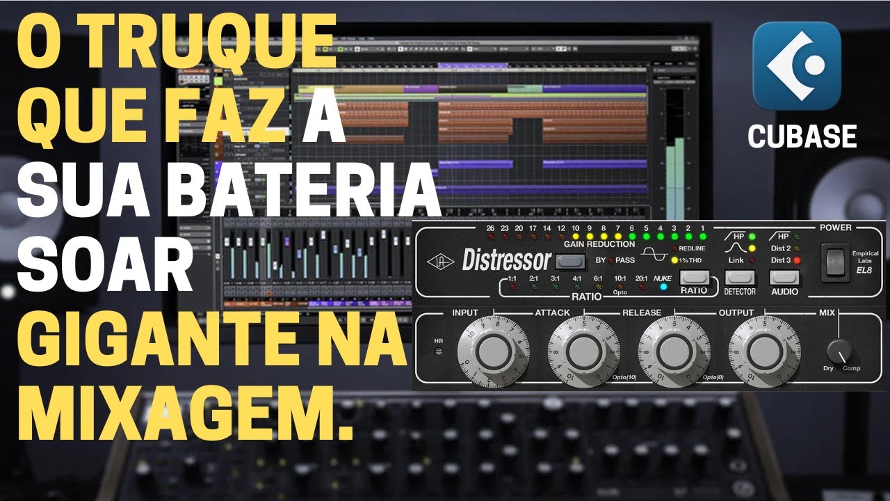 O Truque Que Faz Sua Bateria Soar Gigante na Mixagem. Cubase