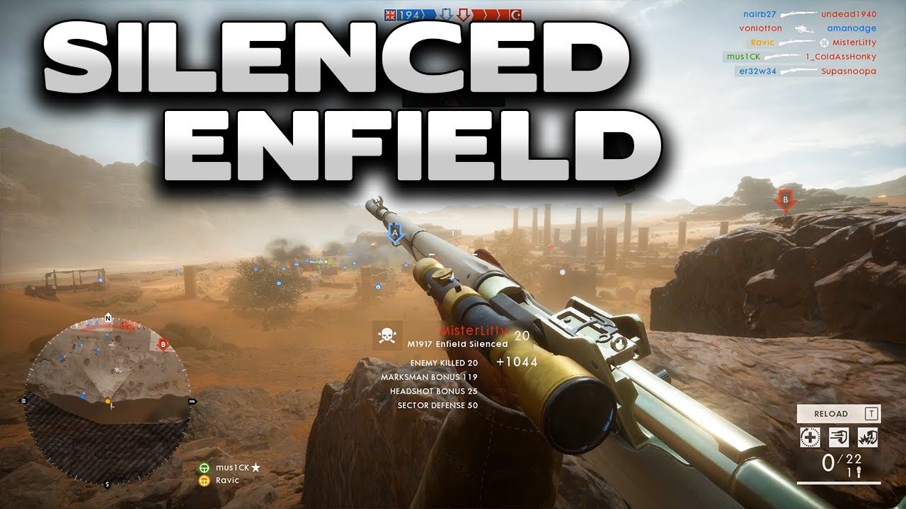 1337 SHOT + Silenced Enfield - Battlefield 1